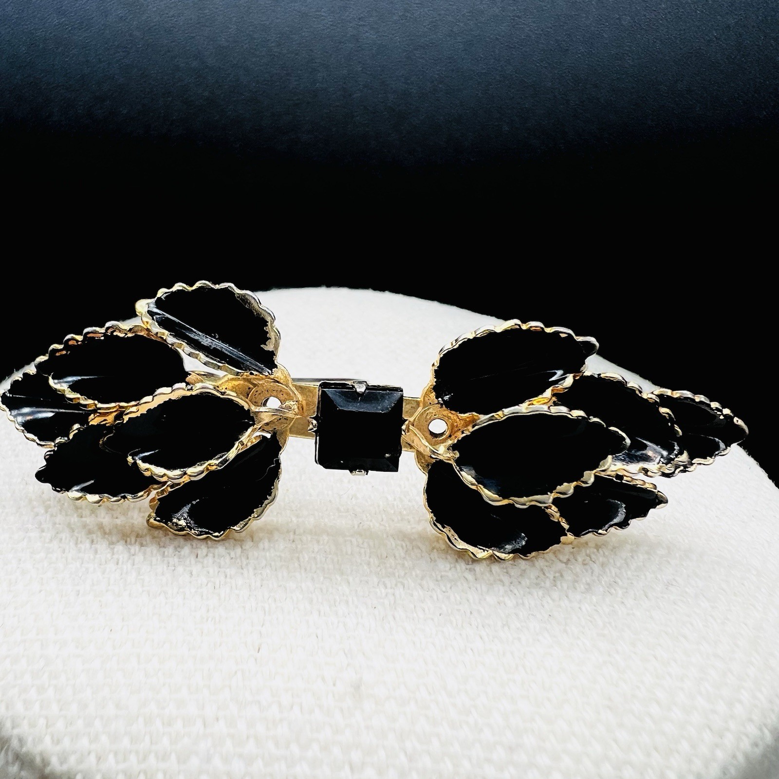 Vintage Brooch Lot Coro Coin Avon Filigree Sterling Enamel Earrings Black Gold