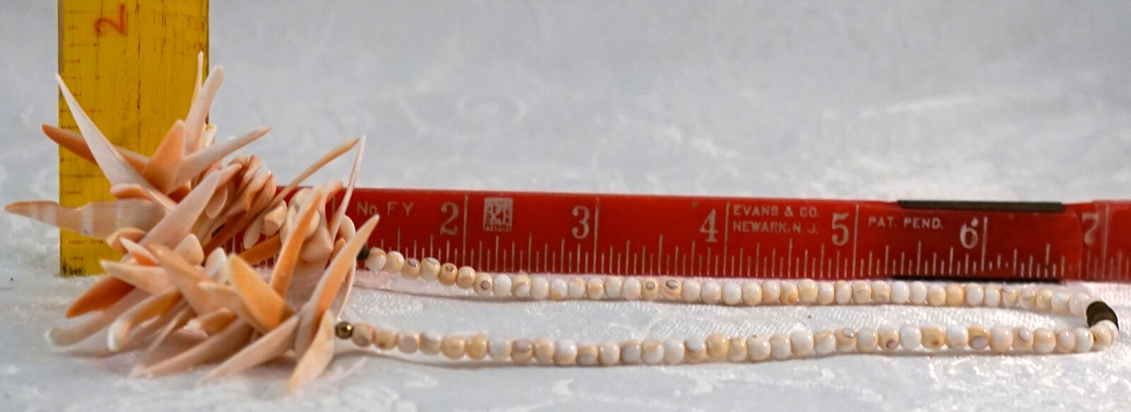 Vintage Shell Necklace Pieces and Beads 15.5 inches long