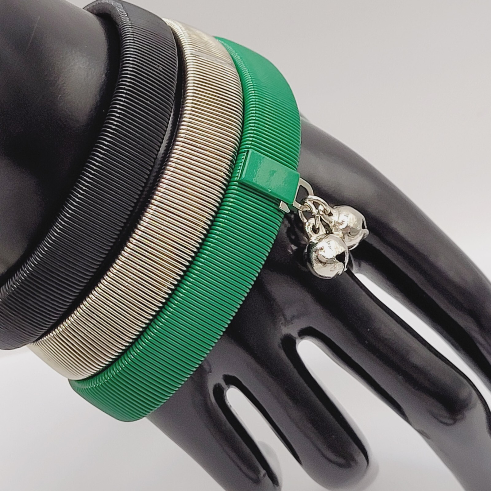 8 Slinky Stretch Coil Shirt Garter Band Style Vintage Bracelet Costume Jewelry