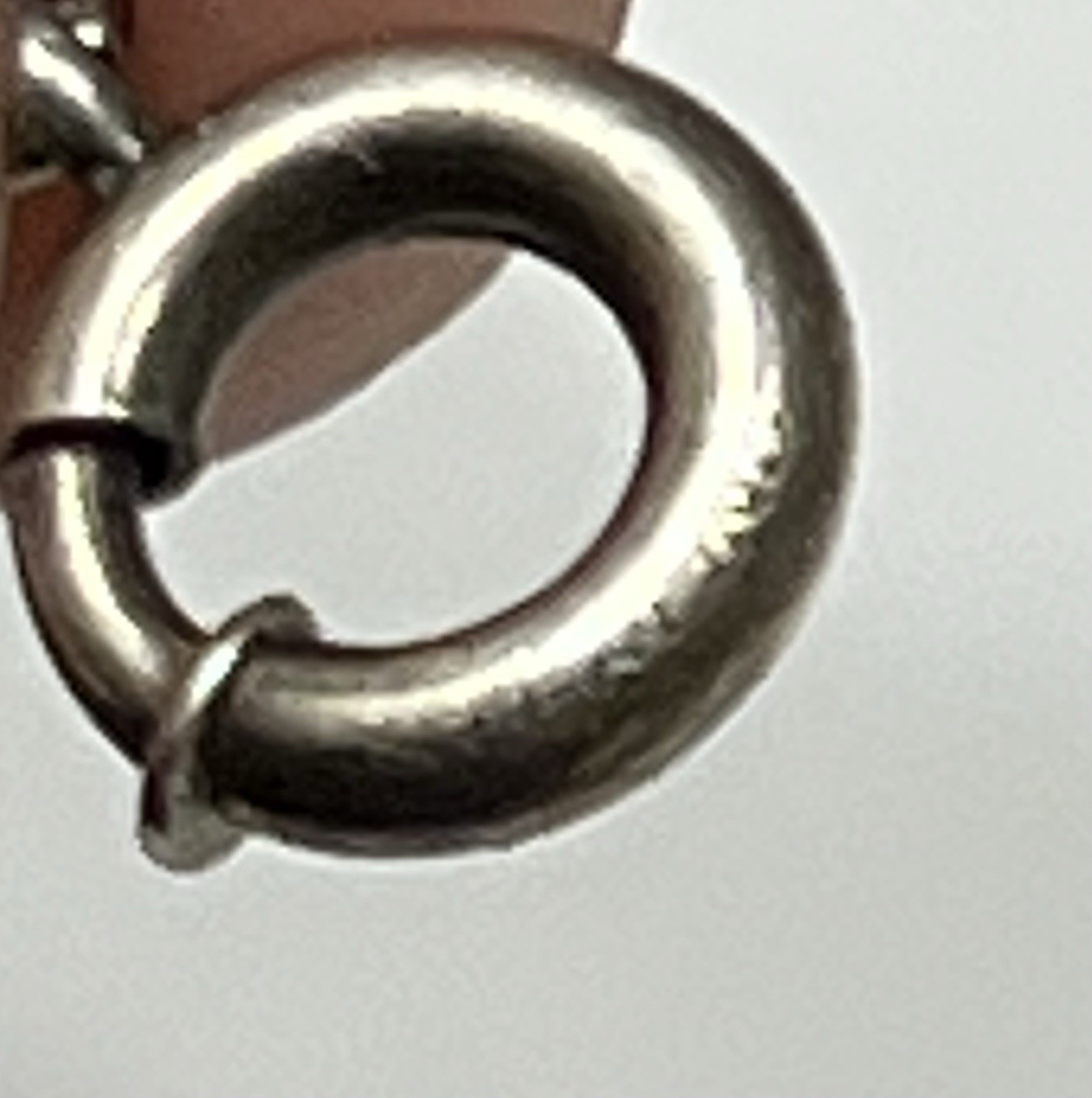 Vintage Estate Sterling Silver Bracelet 925 Ring Link 7″ Starter Charm 1.97gr US