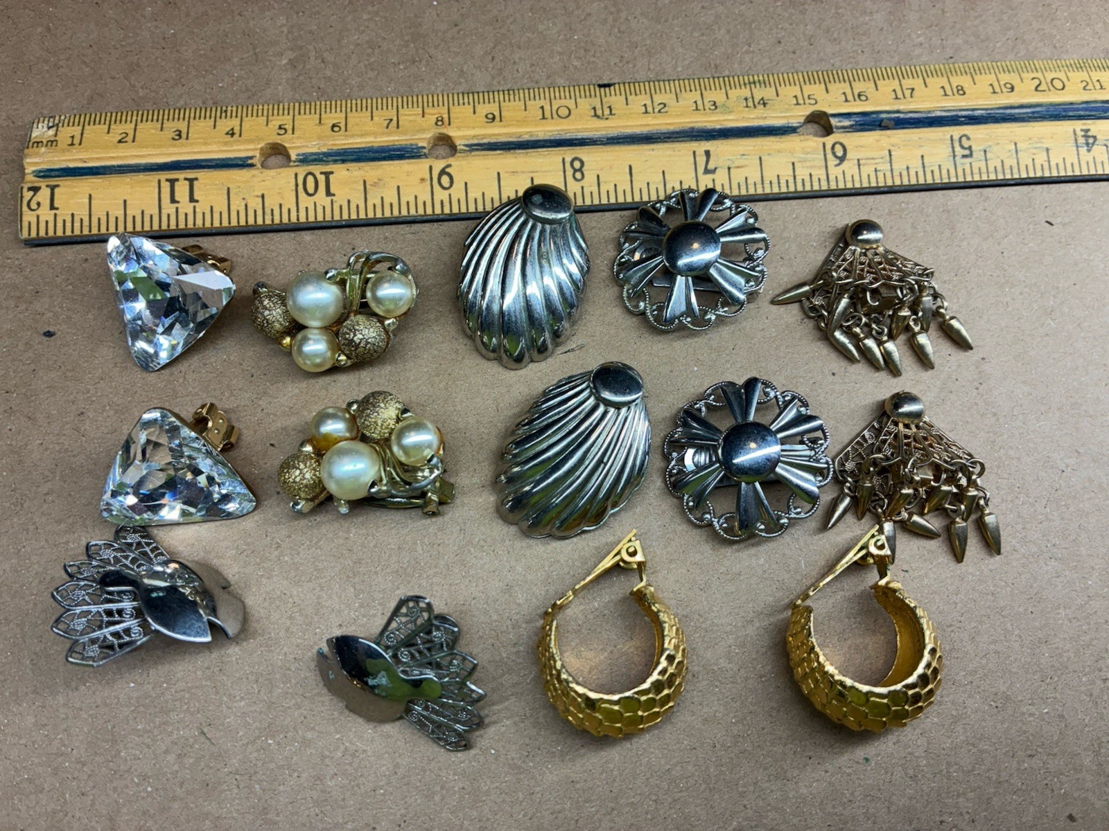 vintage earring lot modern mod 60’s – 80’s lot mixed