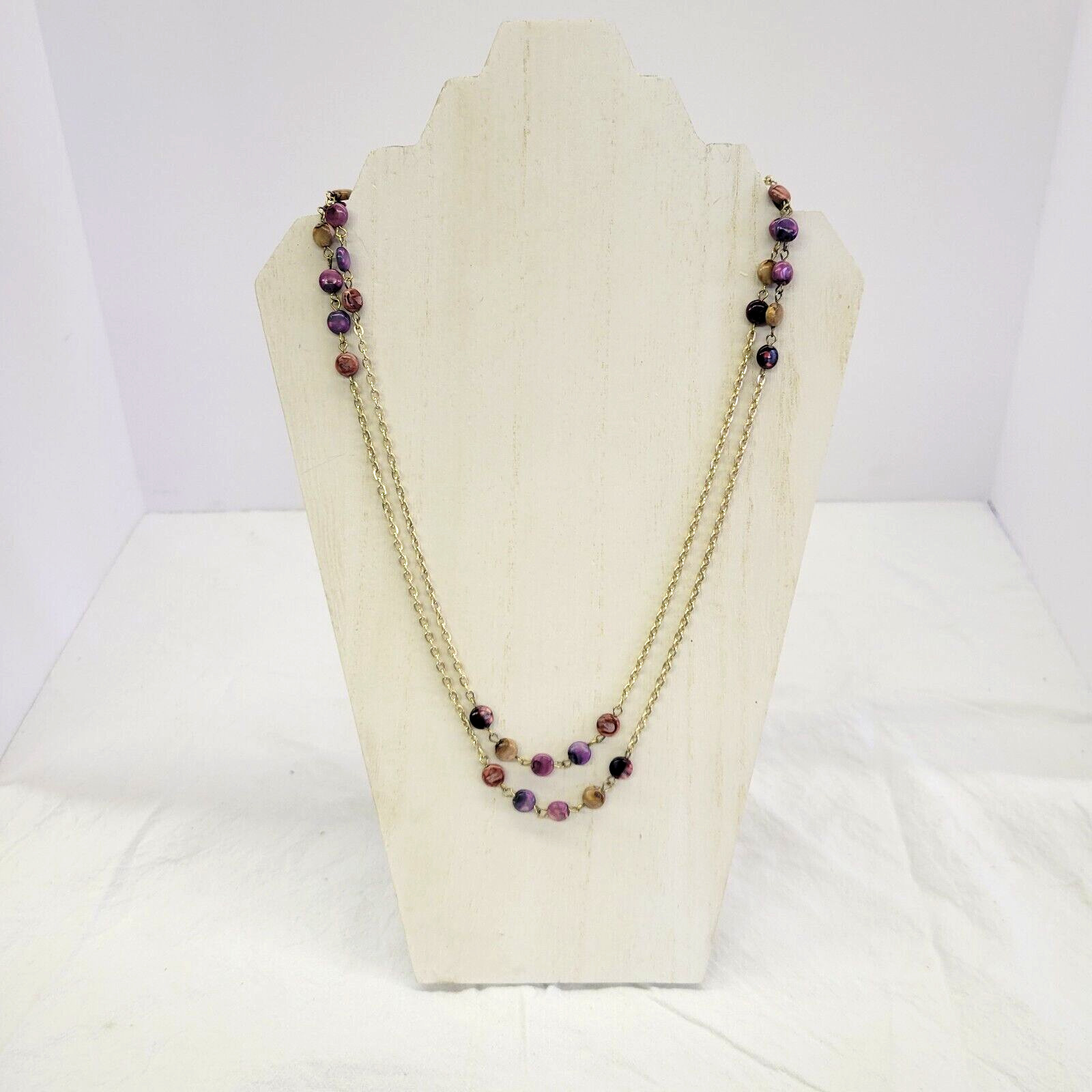 Vintage Bead Necklace – Women – 19″ – Multicolor