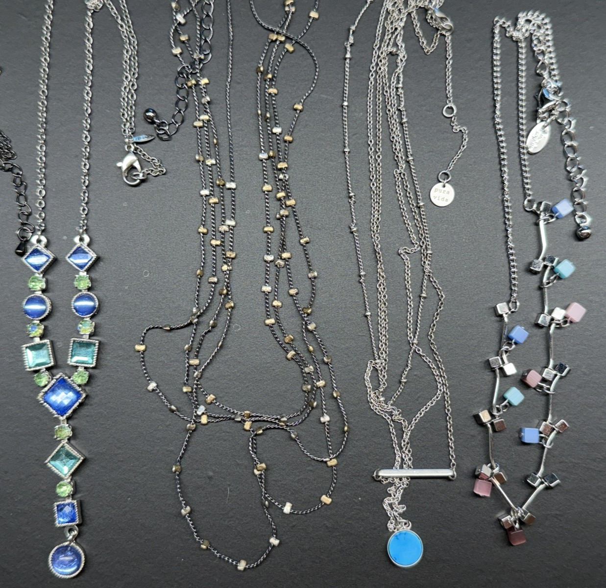 18 pieces Vintage Now Silver Tone Pendants Necklaces Lot Jewelry AVON LIA SOPHIA