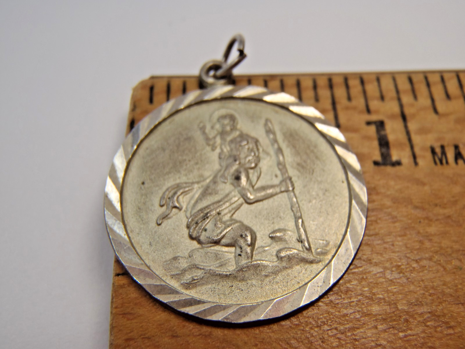Vintage St. Christopher Silver Pendant 3.2g