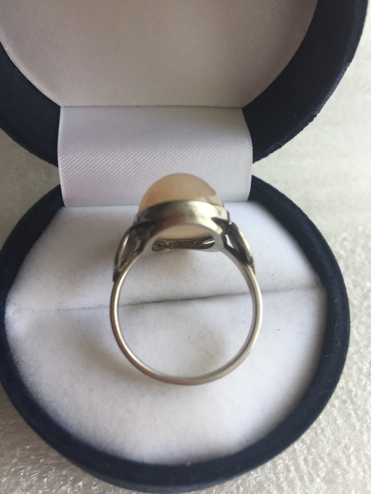 Rings USSR Rings Vintage Soviet Silver 875 Russia pink beige quartz