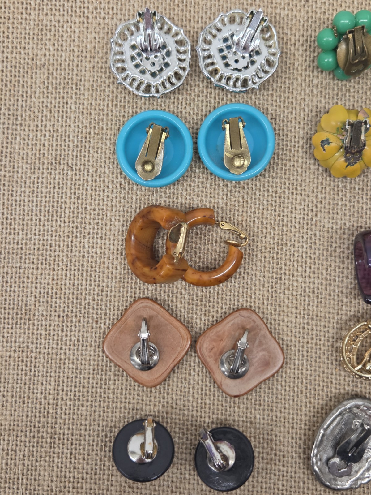 Vintage Clip On Earrings Lot 15 Pairs West Germany, Dauplaise, Sarah Coventry