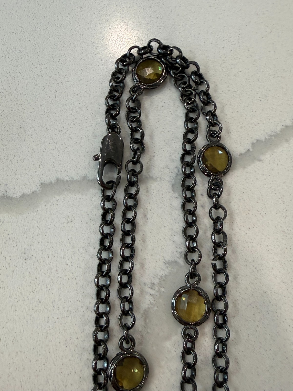Vintage Real Collectibles by Adrienne gunmetal-tone jeweled cross pendant
