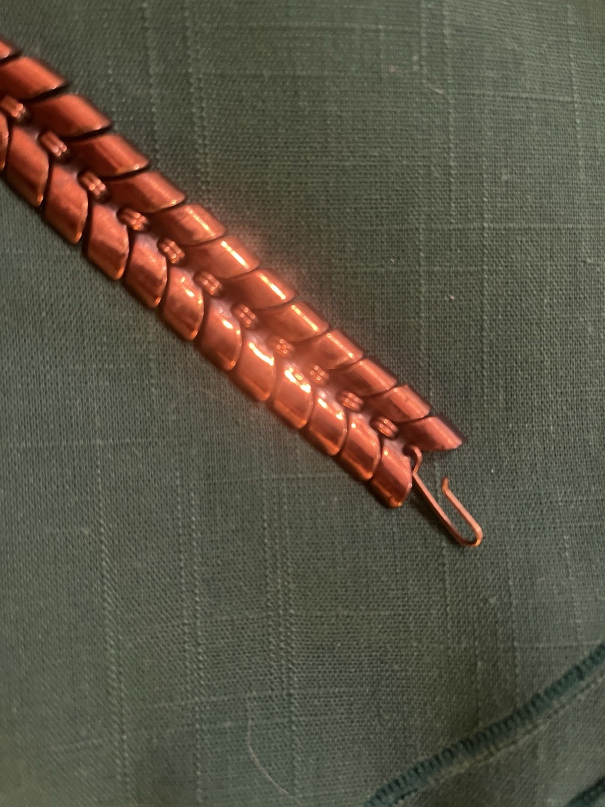 Vintage Copper Necklace. With Chain and Hook Clasp. Great Condition