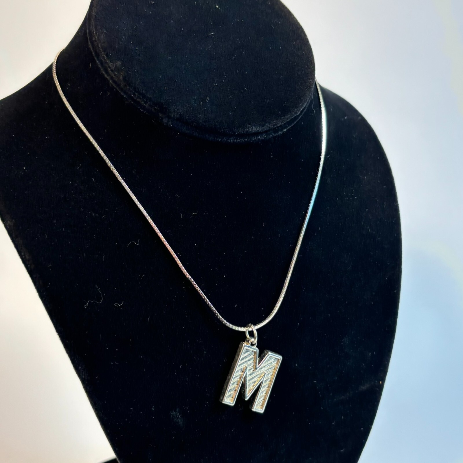Y2K Necklace Alphabet M Initial ChokerPersonalized 2000s Retro Girlhoodcore