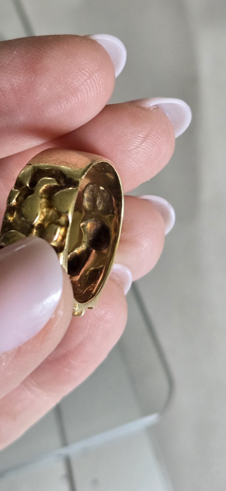 SOLID 14K 10 grm GOLD Nugget 1 cm Wide Band Mens Vintage