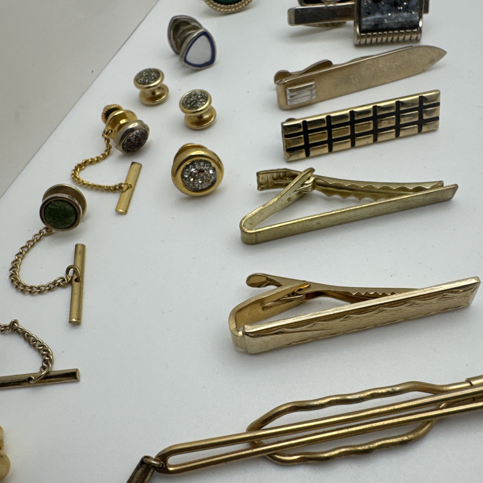 Vintage Now Tie Tack Tie Clip Cuff Link Lot Sale Men’s Fashion Read