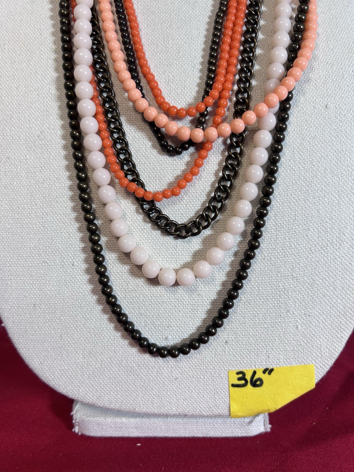 Vintage Premier Designs Seven Strands Layered Necklace Elegant Classic Summer