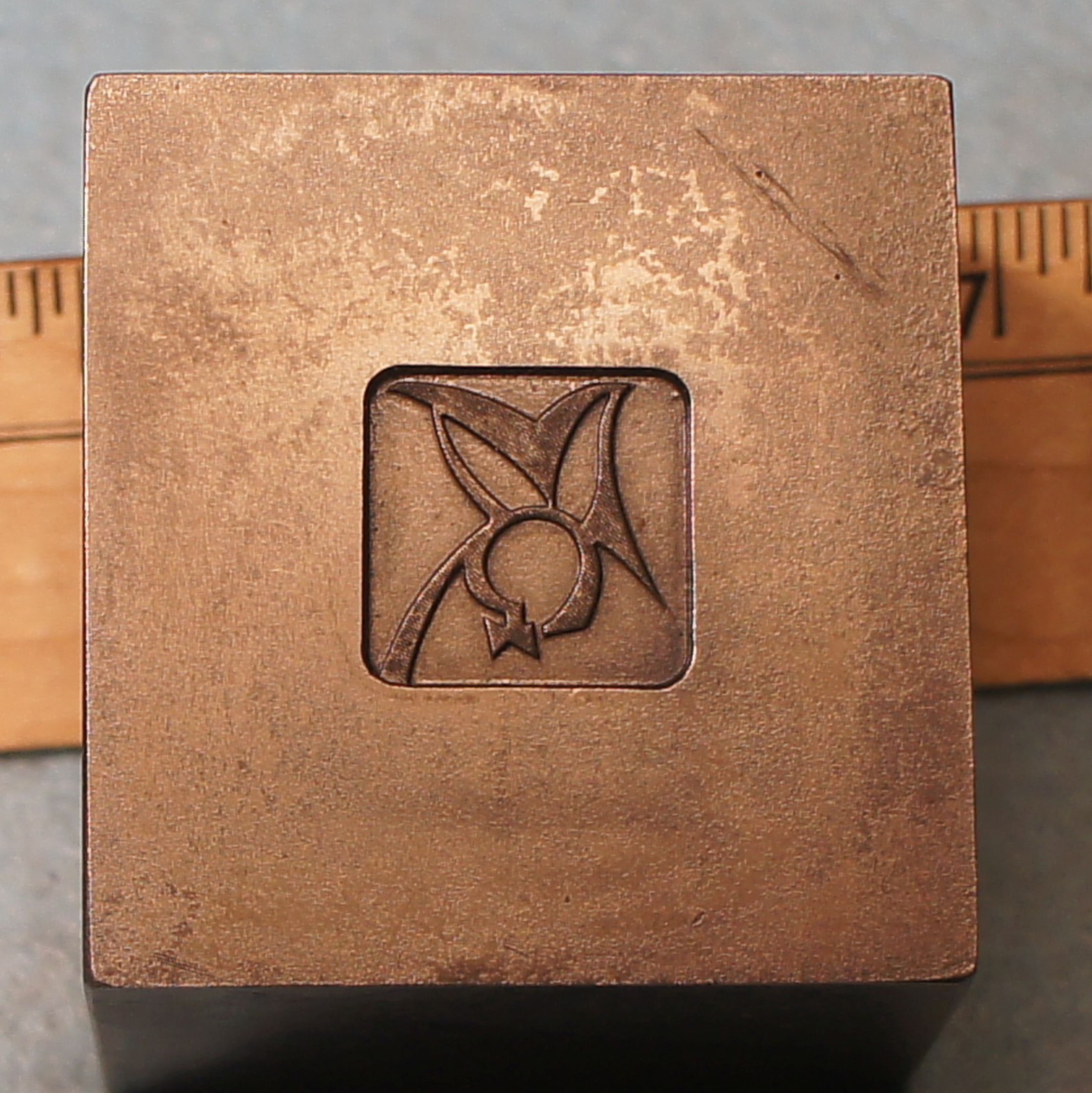 1971 PLAYBOY BUNNY Pin STEEL STAMPING DIE RY281 * Cost $154