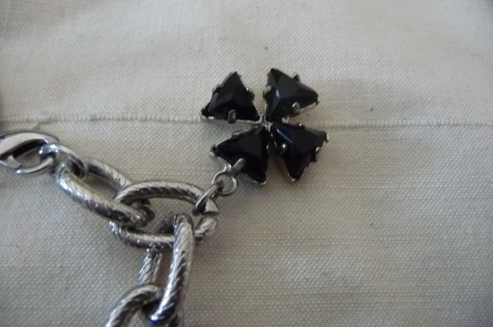 #619A vtg CHARM BRACELET By GWEN SILVER TONE