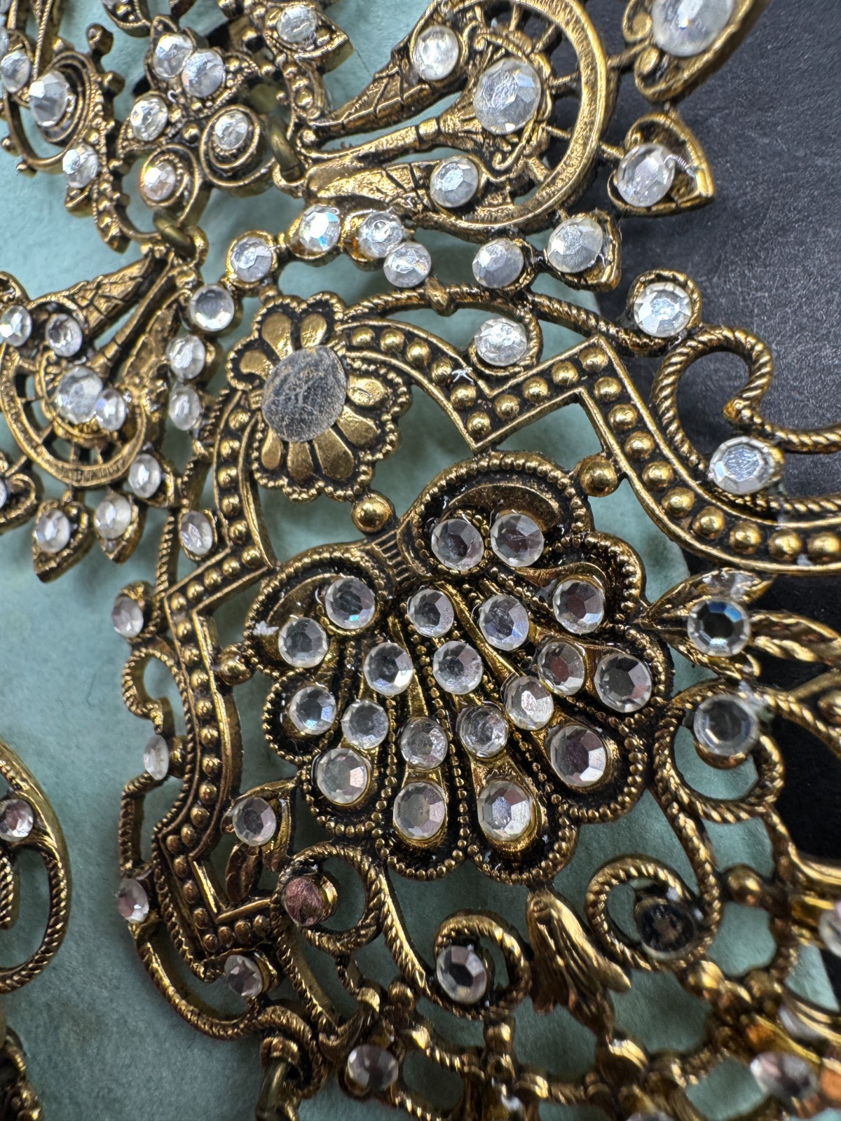 Réminiscence Paris Huge Clip On Earrings (Missing Stones)