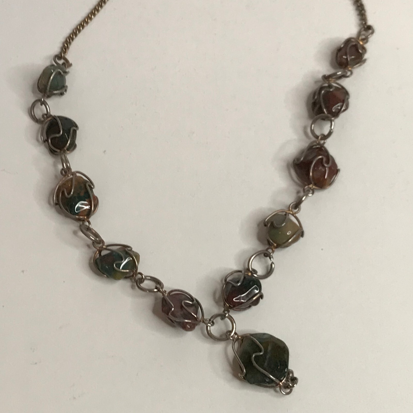 Vintage Bloodstone Necklace & Matching Earrings