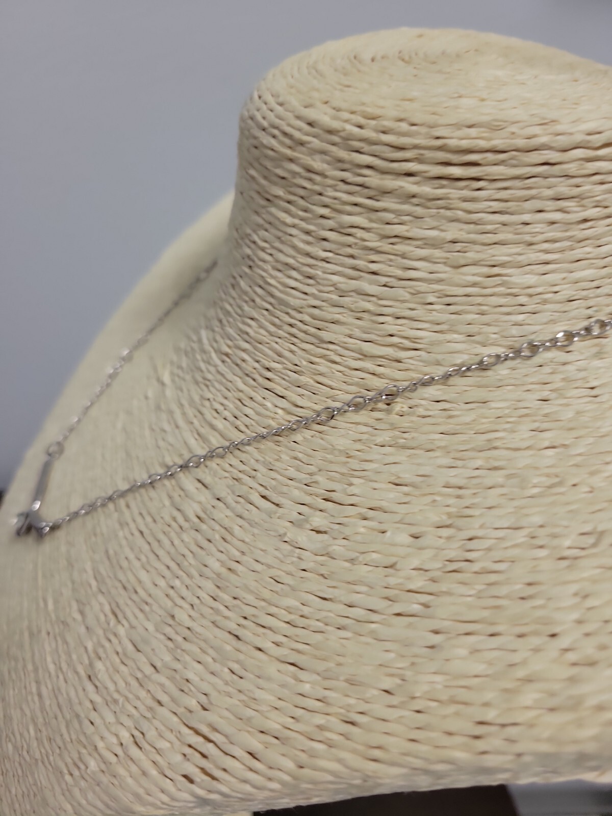 Silver Tone Solitaire Rhinestone Pendant Necklace 16 inches with 3 inch Extender
