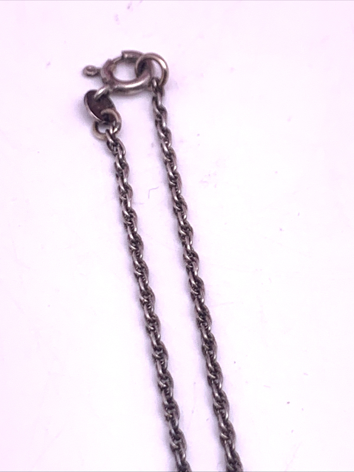 VTG 925 Sterling Silver Crucifix Necklace Italy Jesus Cross Pendant 6.7g