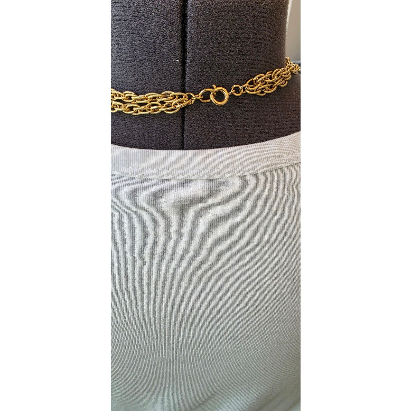 Crown Trifari Signed Vintage Double Strand Filigree Pendent Necklace*