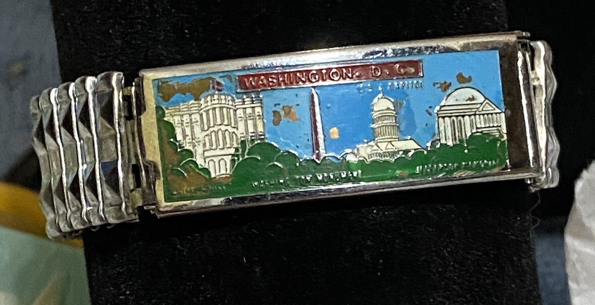 Vintage Photo Hide Bracelet USA Washington DC buildings Monument retro Unisex