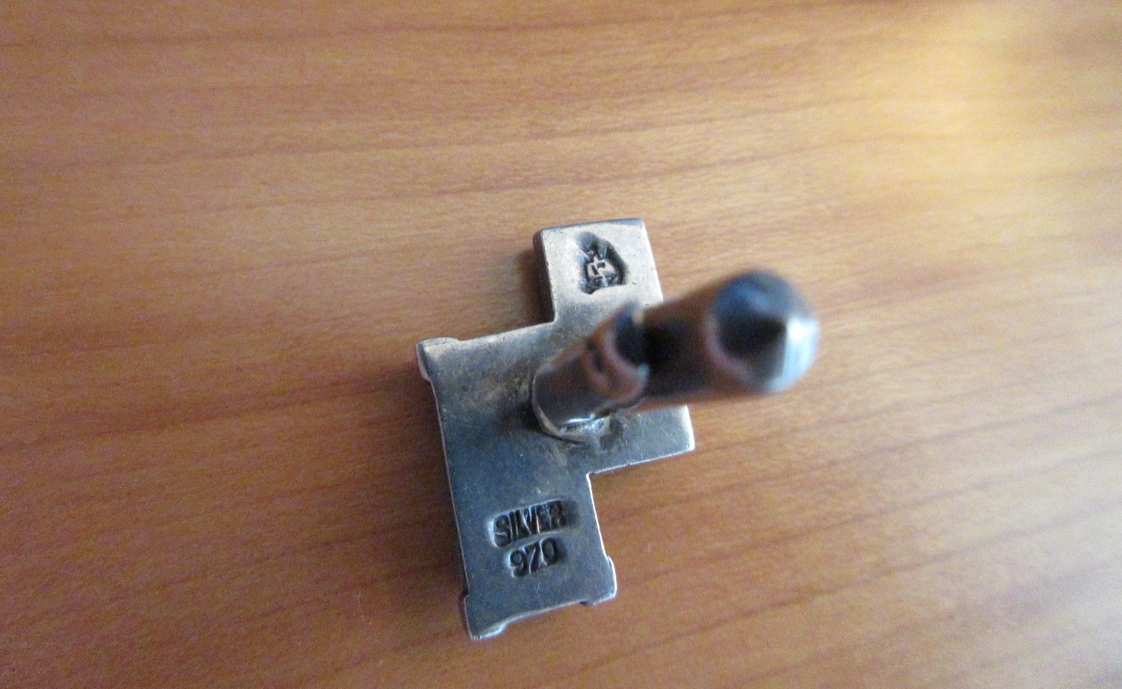 vintage ANTONIO PINEDA CUFFLINKS STERLING SLVER & GREEN AVENTURINE taxco mexico