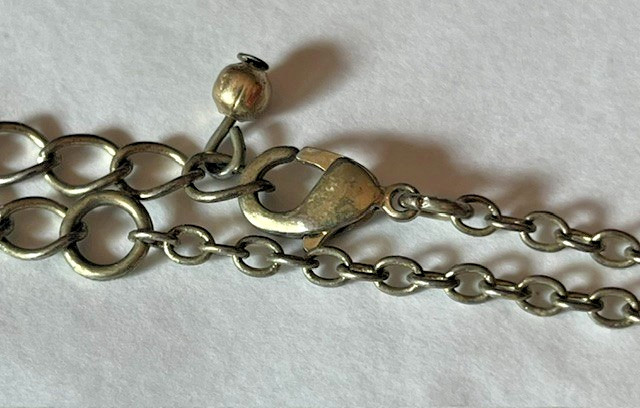 Vintage Two-Tiered Brutalist Gold Tone Pendant Necklace With Lobster Claw Clasp