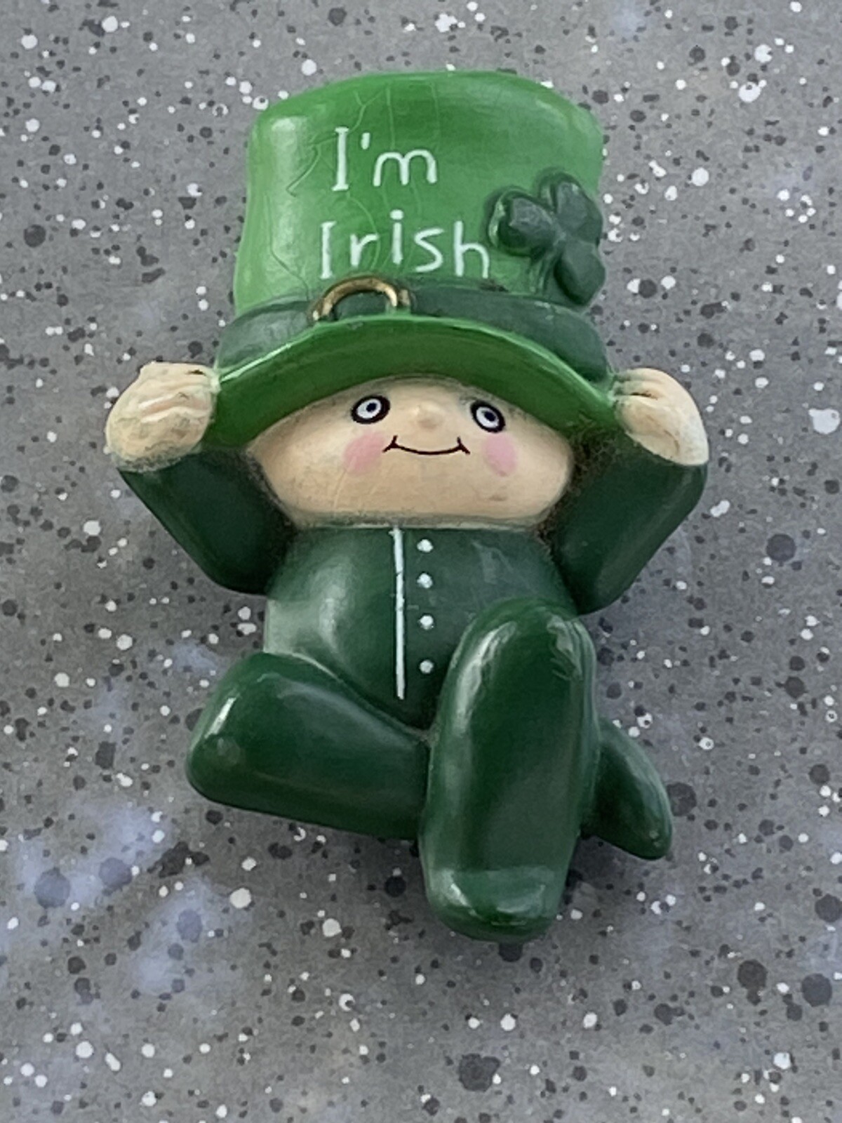 Signed Fun World S Lehman PIN St Patrick Vintage Baby “I’m Irish” Brooch/Pin