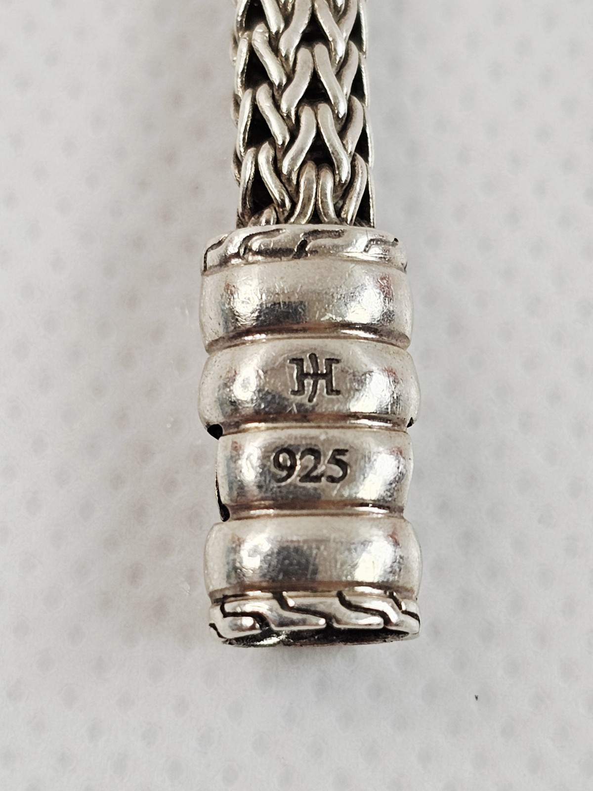 John Hardy Sterling Silver 925 Woven Wheat Bracelet 5mm Size Medium 7 1/4″