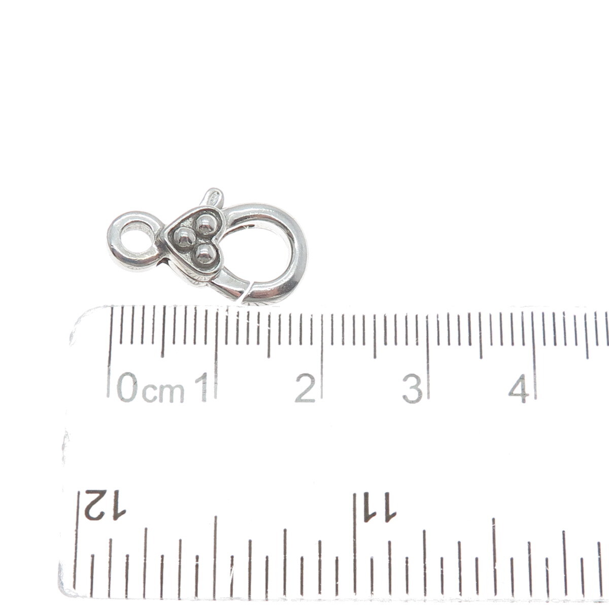 925 Sterling Silver Vintage Bracelet / Necklace Heart Lobster Claw Lock Clasp