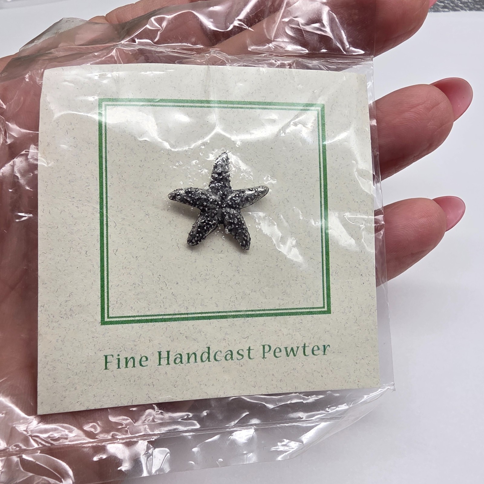 Jim Clift Design 2005 Starfish Fine Handcast Pewter 3/4″ Lapel Pin