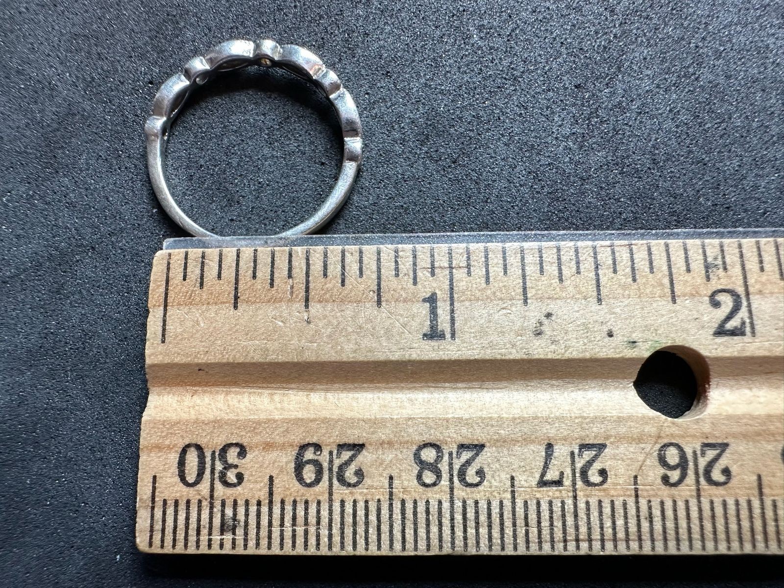 1.53g Vintage Sterling Silver 925 Patterned Band Ring Elegant Size 7.5 M