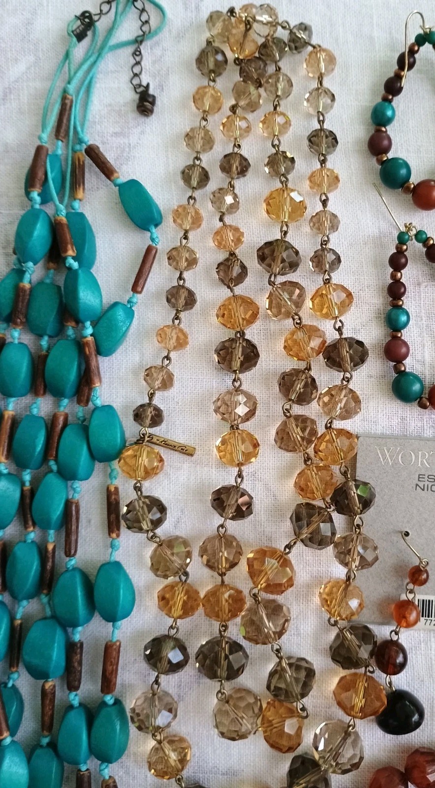VTG Jewelry Lot Turquoise Green Earthy Colors Boho Necklaces Bracelets Resellers