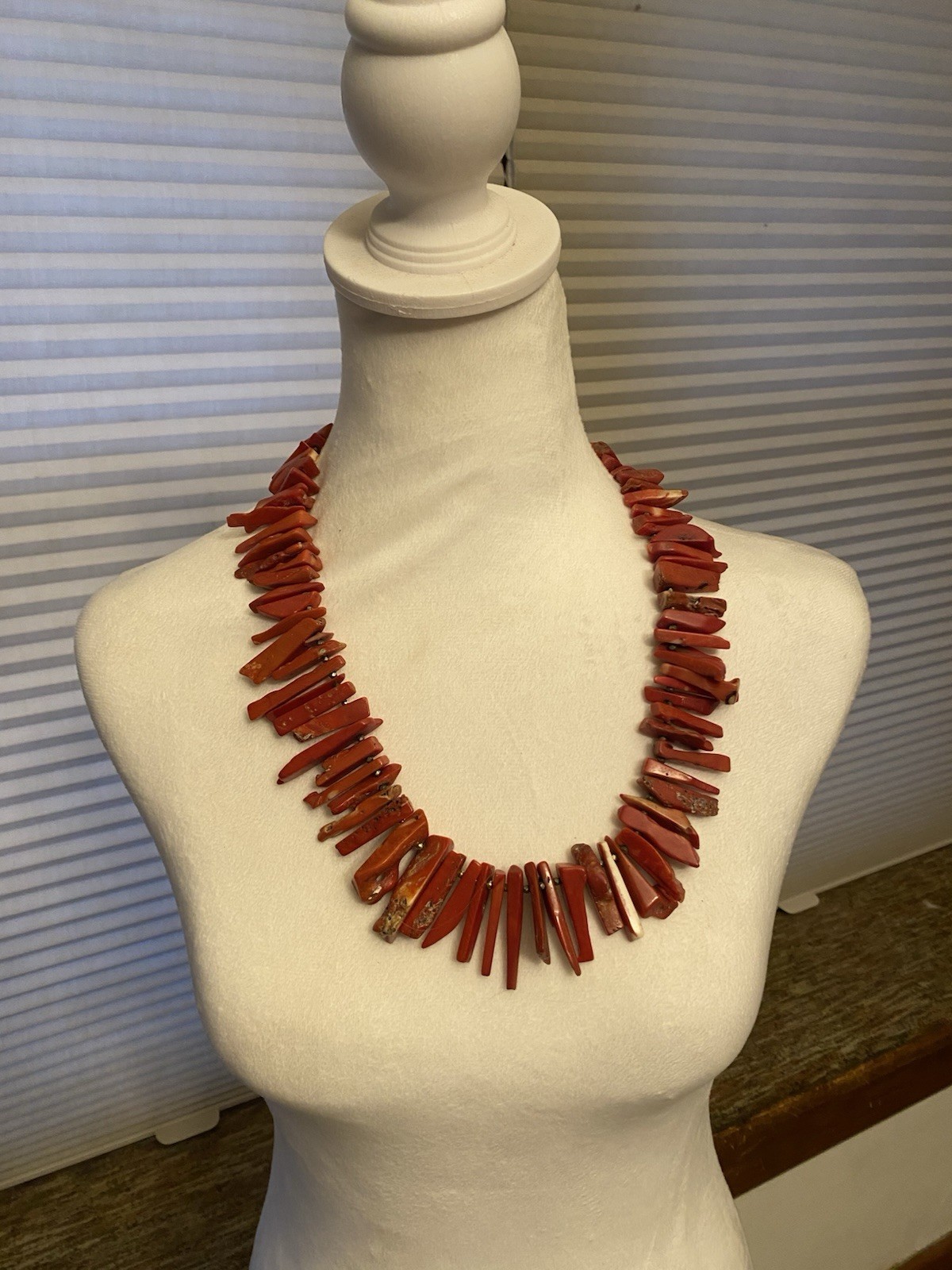 Vintage Red Coral Necklace Estate Sale Jewelry