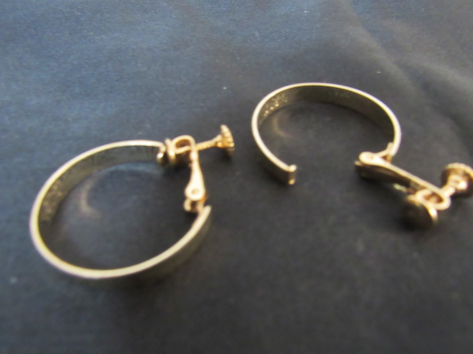 Vintage Danecraft Sterling Gold Plated Adjustable Clip on Earrings / Patent Date