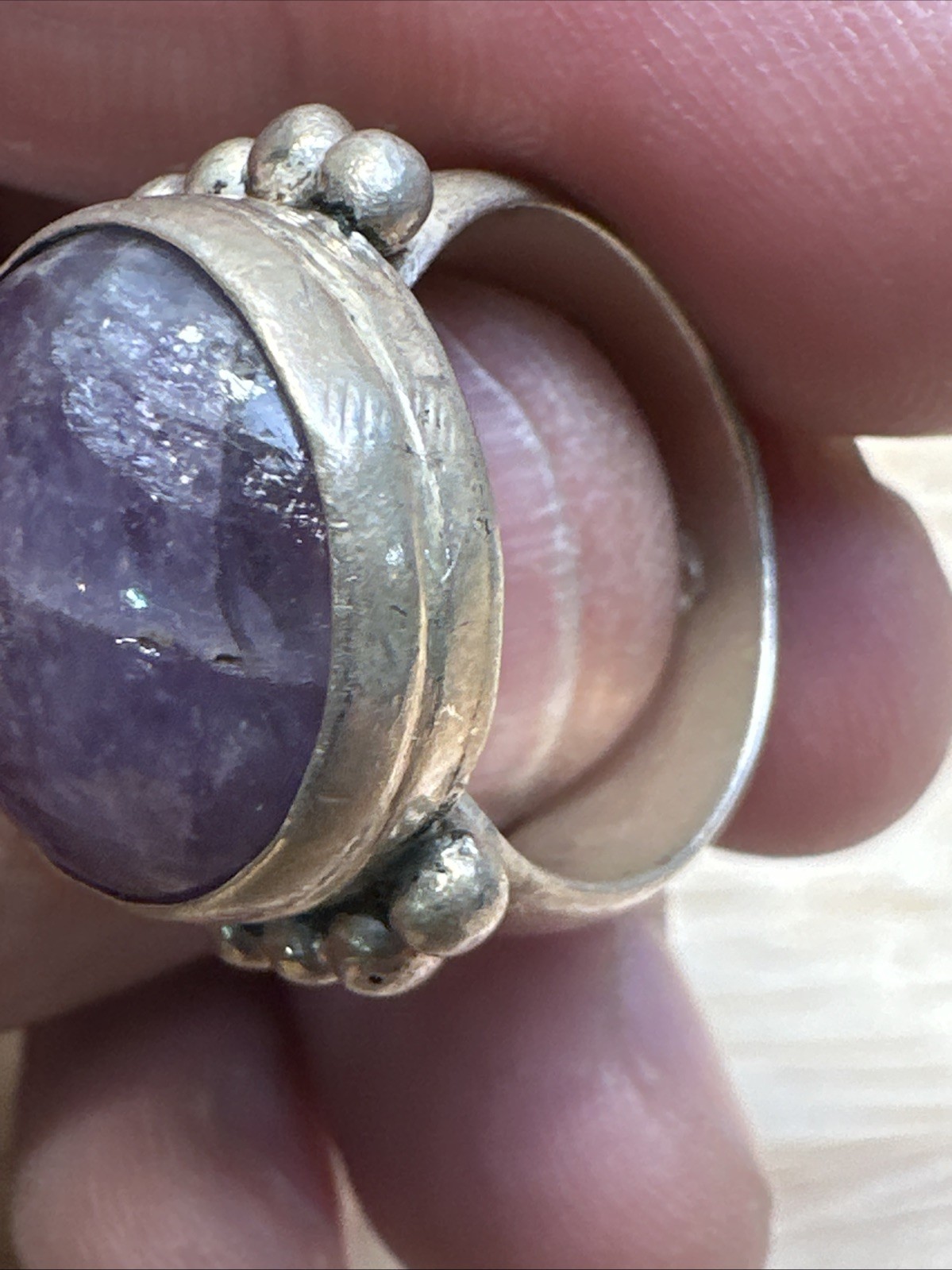 Early 1939-40 William Spratling Size 6.5 980 Silver Amethyst Ring Vintage Taxco