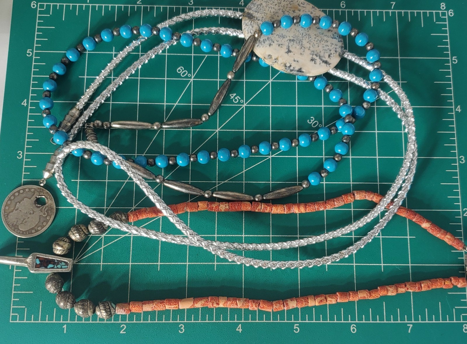Vtg SOUTHWESTERN Silver Plated Alpaca Mixed Metals Jewlery Lot Collection 15 Pcs