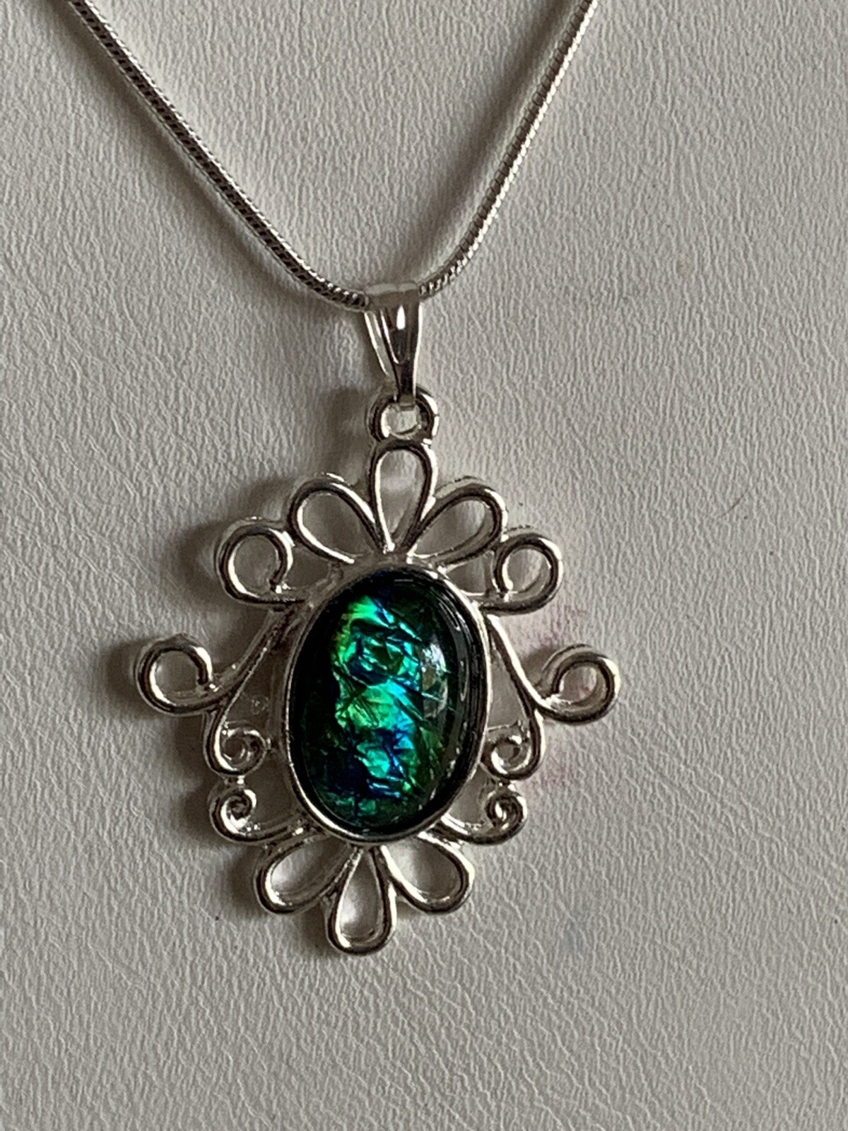 BIG Sale*Hand-CRAFTED VTG.CREATED OPAL PENDANT-No Chain Included