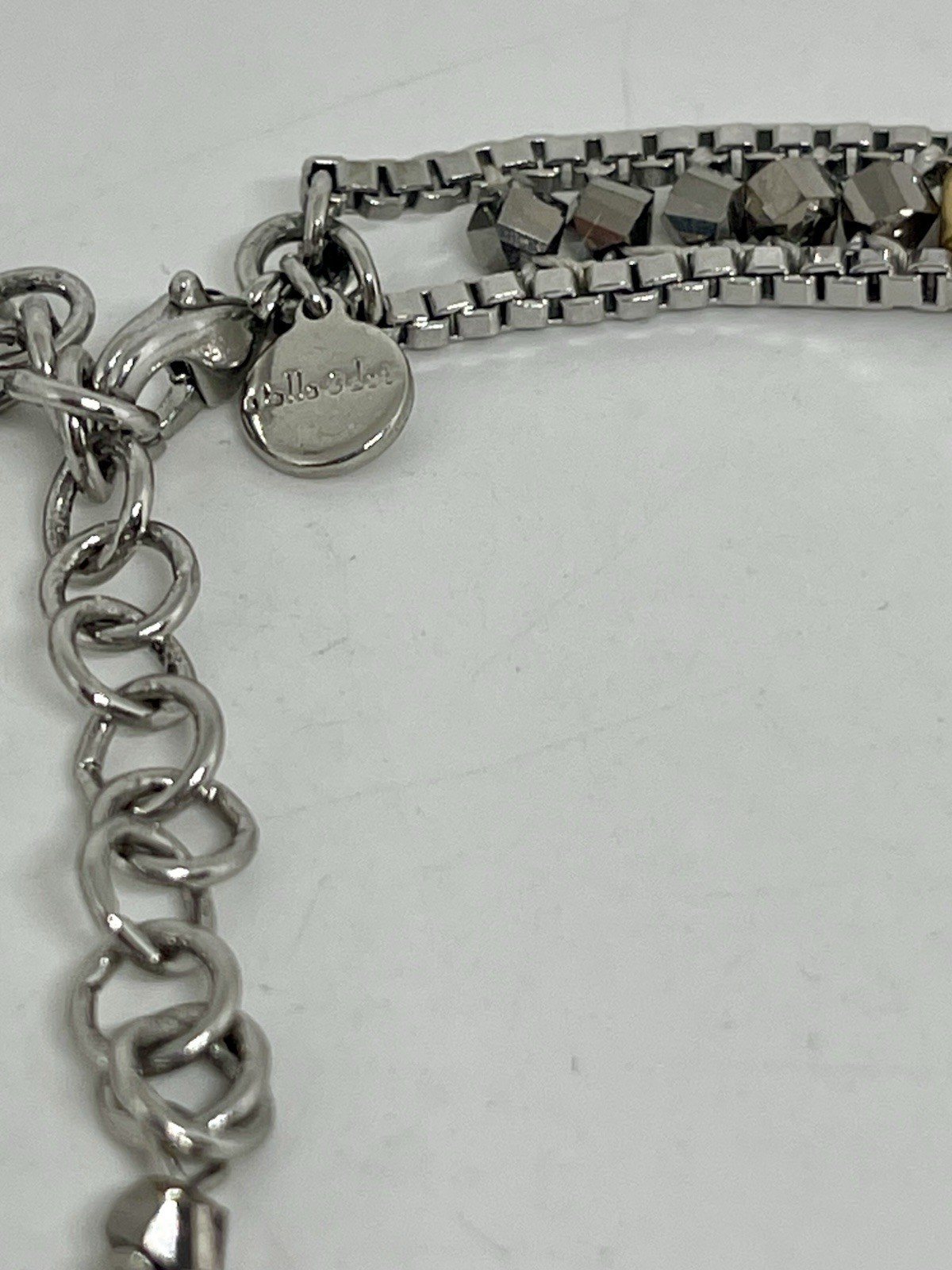 Stella & Dot Wrap Bracelet Or Necklace Dark Metal Grunge Glam Wrap Chain Luna