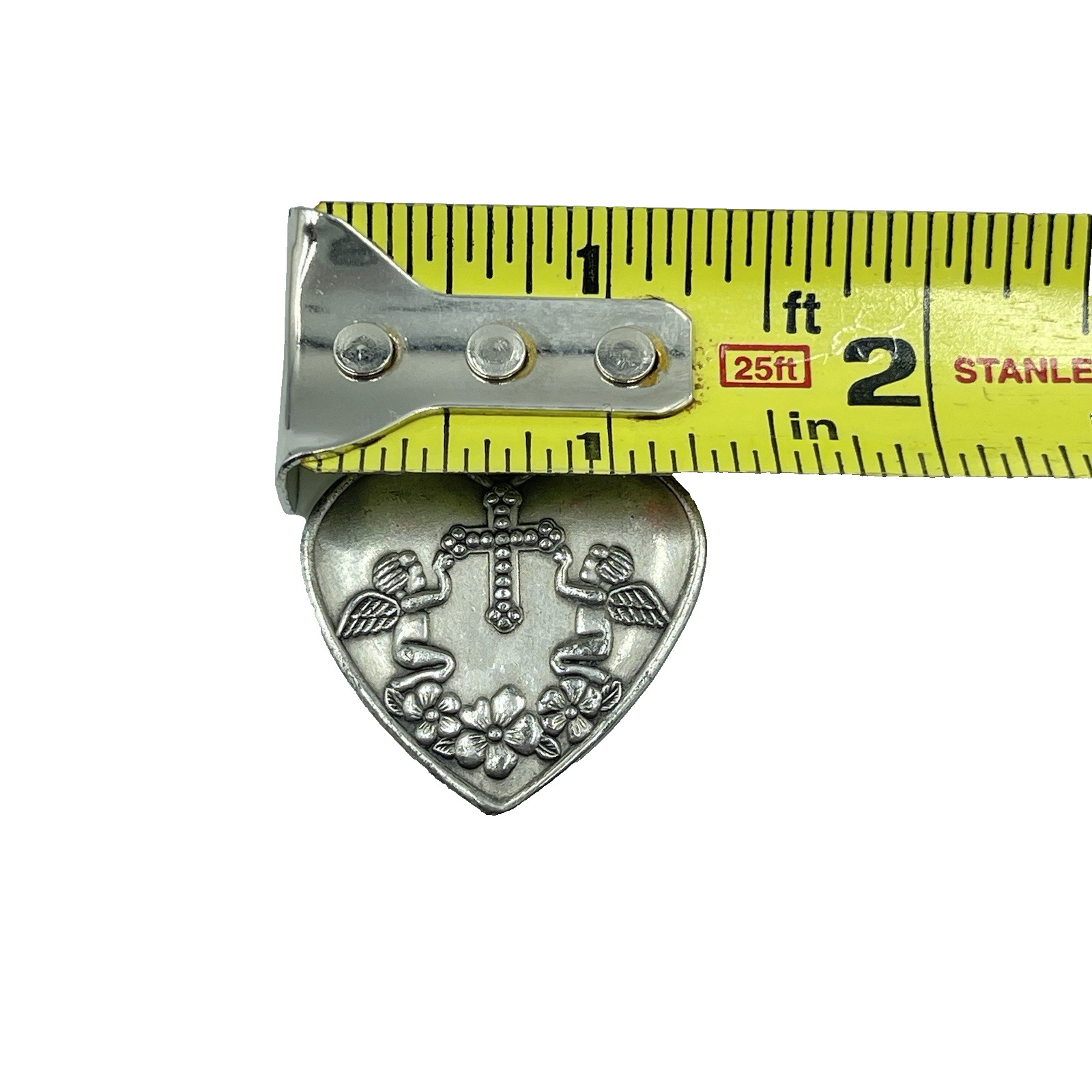 VTG Heart Pendant Swivel Message of Protection 1.25″ Angels Watching Over You