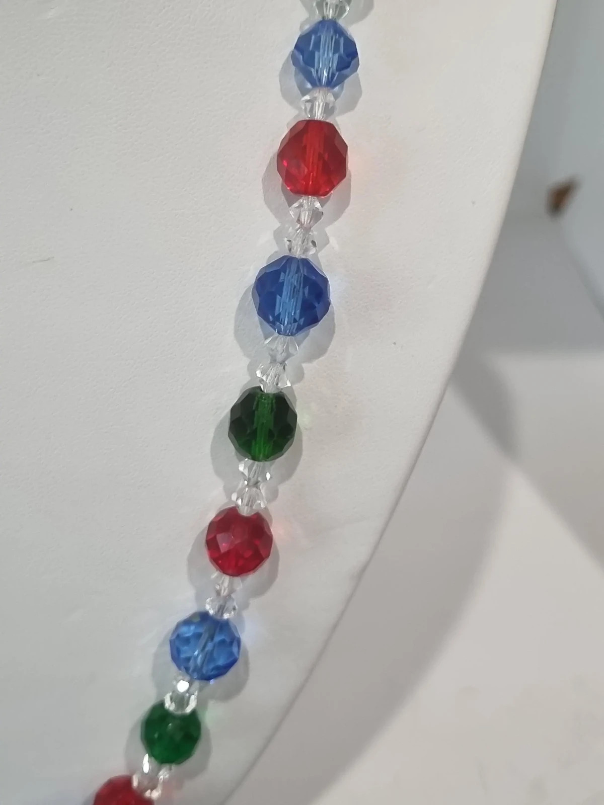 Antique c1930s Mardi Gras Glass Necklace Original Tag Bijoux de Boheime Video