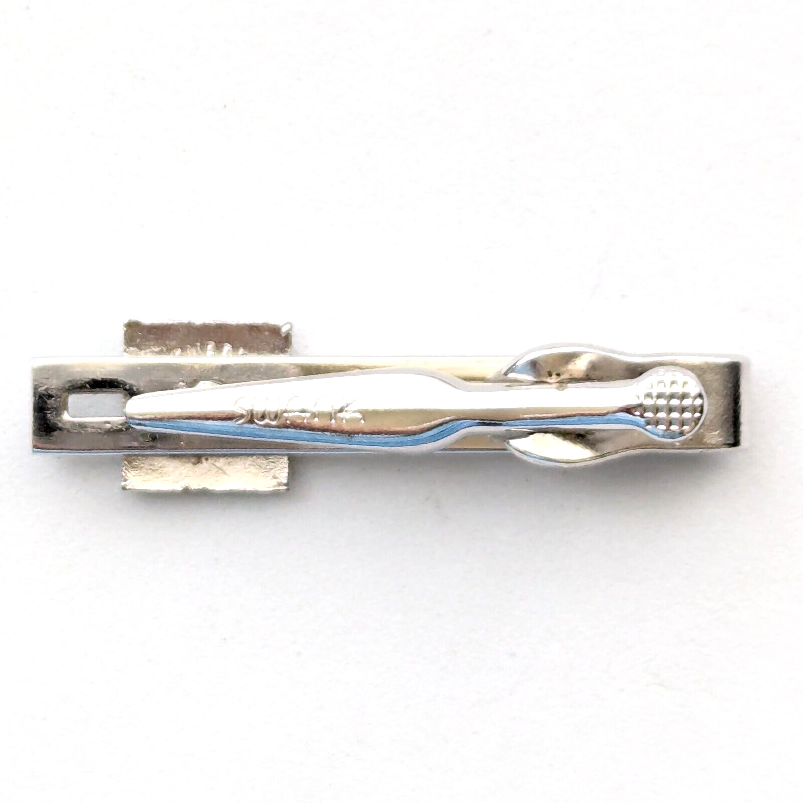 Swank L Initial Tie Clip Signed Mid Century Men’s Suit Formal Accessories