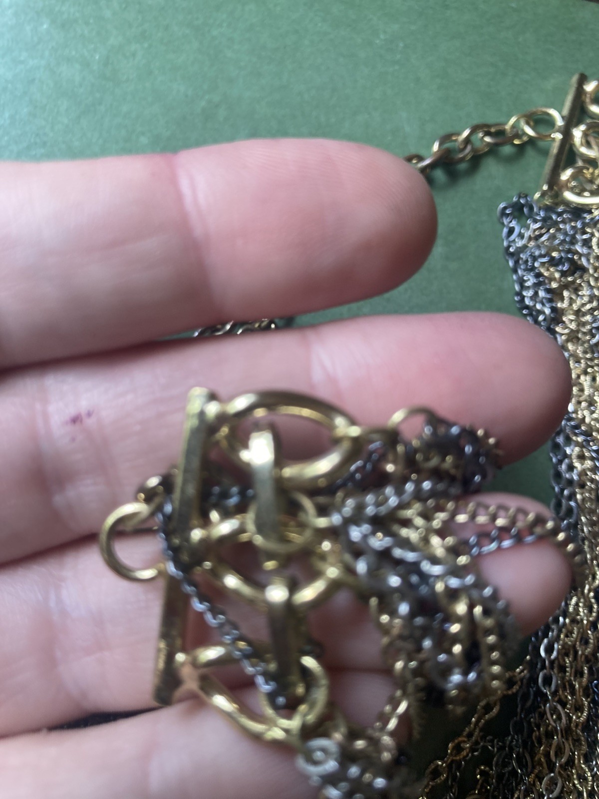 Rockstar Lots Of Chains Vintage 22 Inches Long Mixed Metals Brutalist Modernist