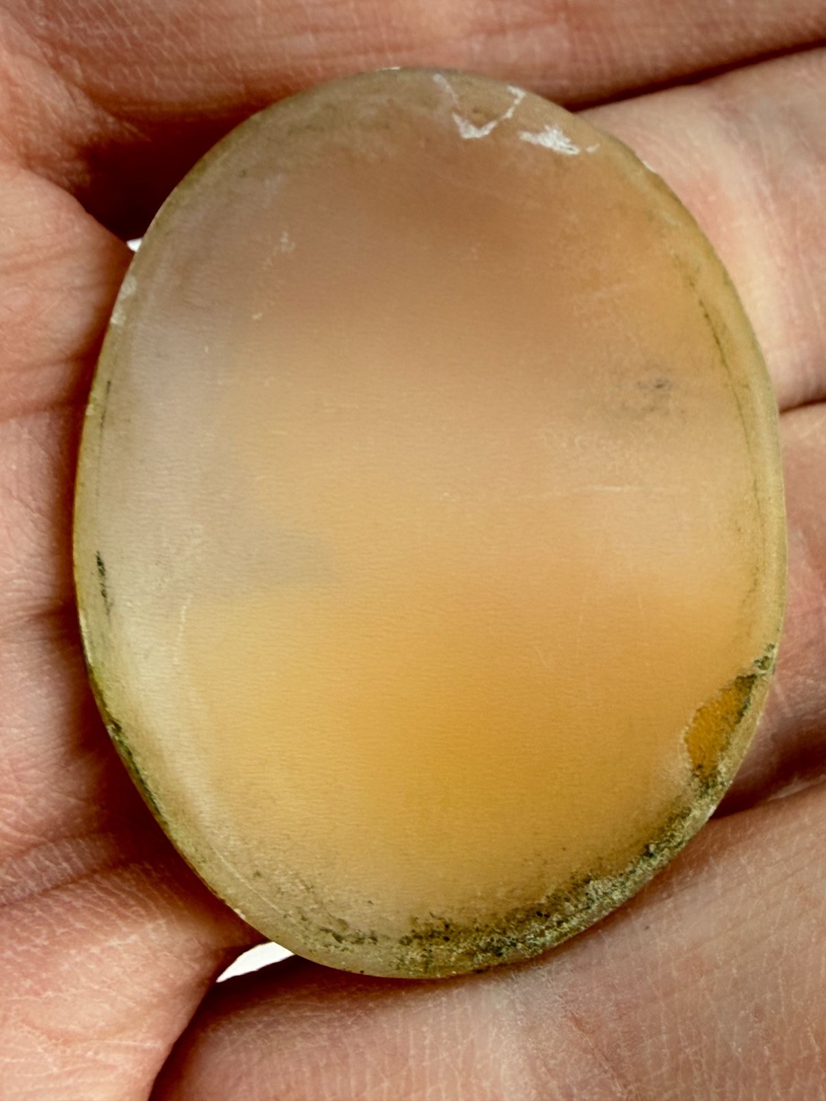 Vintage Loose Hand Carved Shell Cameo Woman Facing Right 38mm x 29mm 5.1g