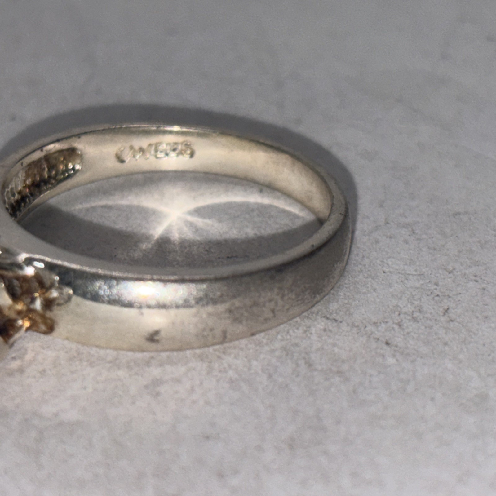 Vintage Sterling Sterling 925 Solitaire Ring size 9 marked CW