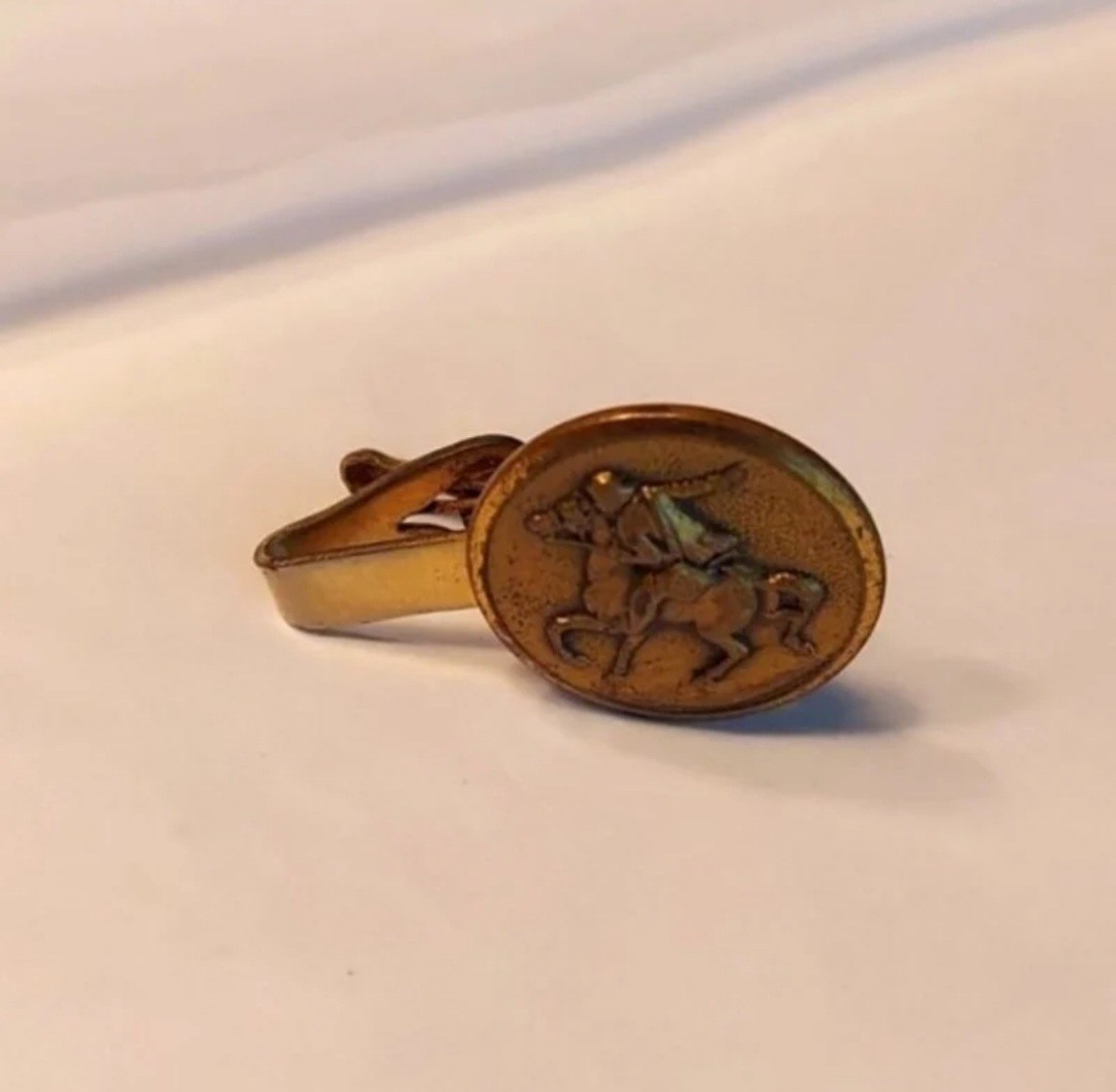 Antique Paul Revere Midnight Ride Tie Clip – Brass RARE!