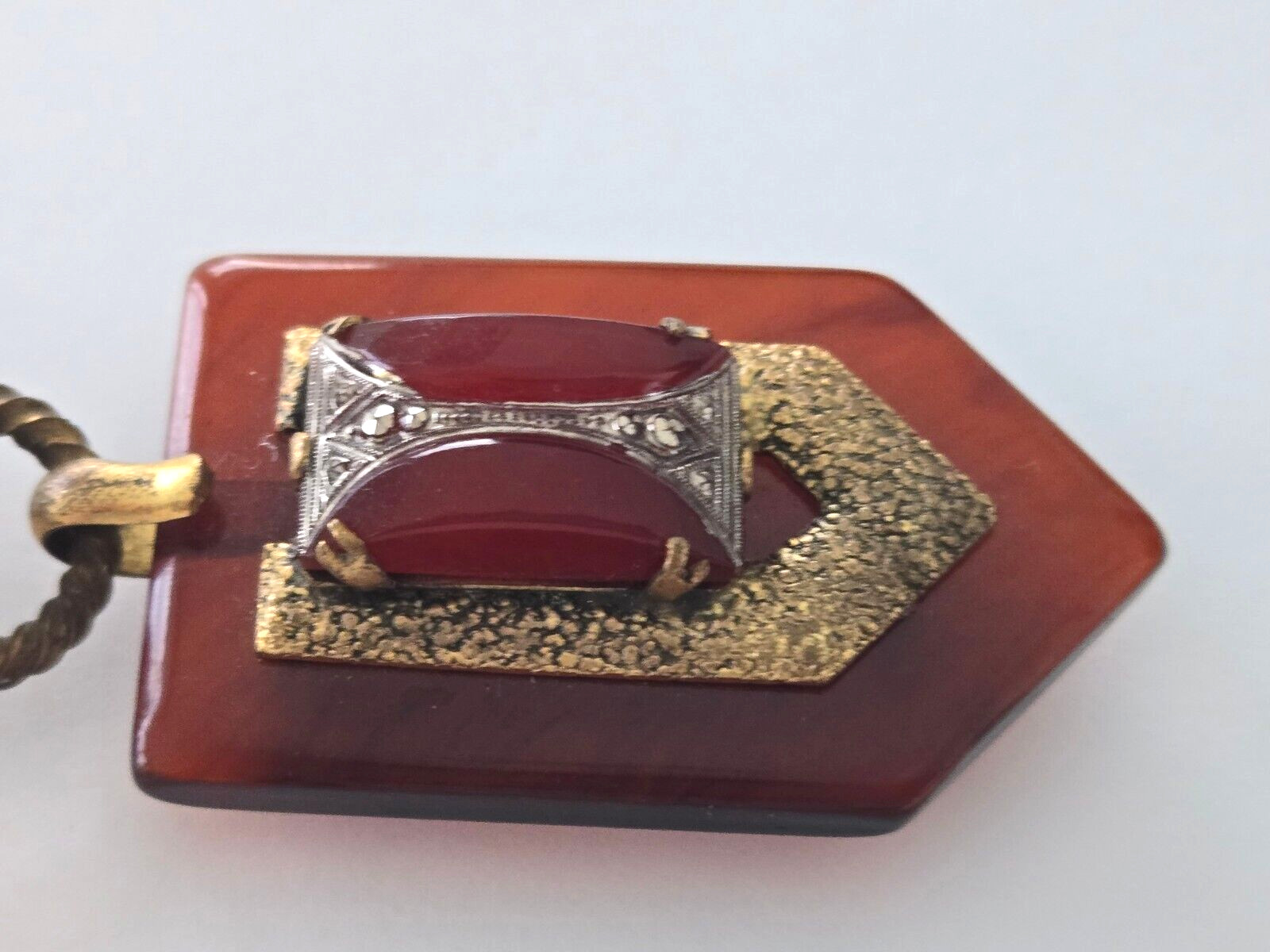 ART DECO,BAKELITE,CZECH GLASS,CLOAK,CAPE,BUCKLE,SO MUCH PRETTIER IN PERSON!!