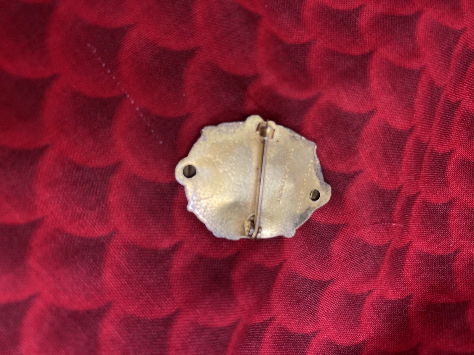 2 VINTAGE STERLING GOLD WASH BROOCH/PIN – FLORAL & VICTORIAN LADY