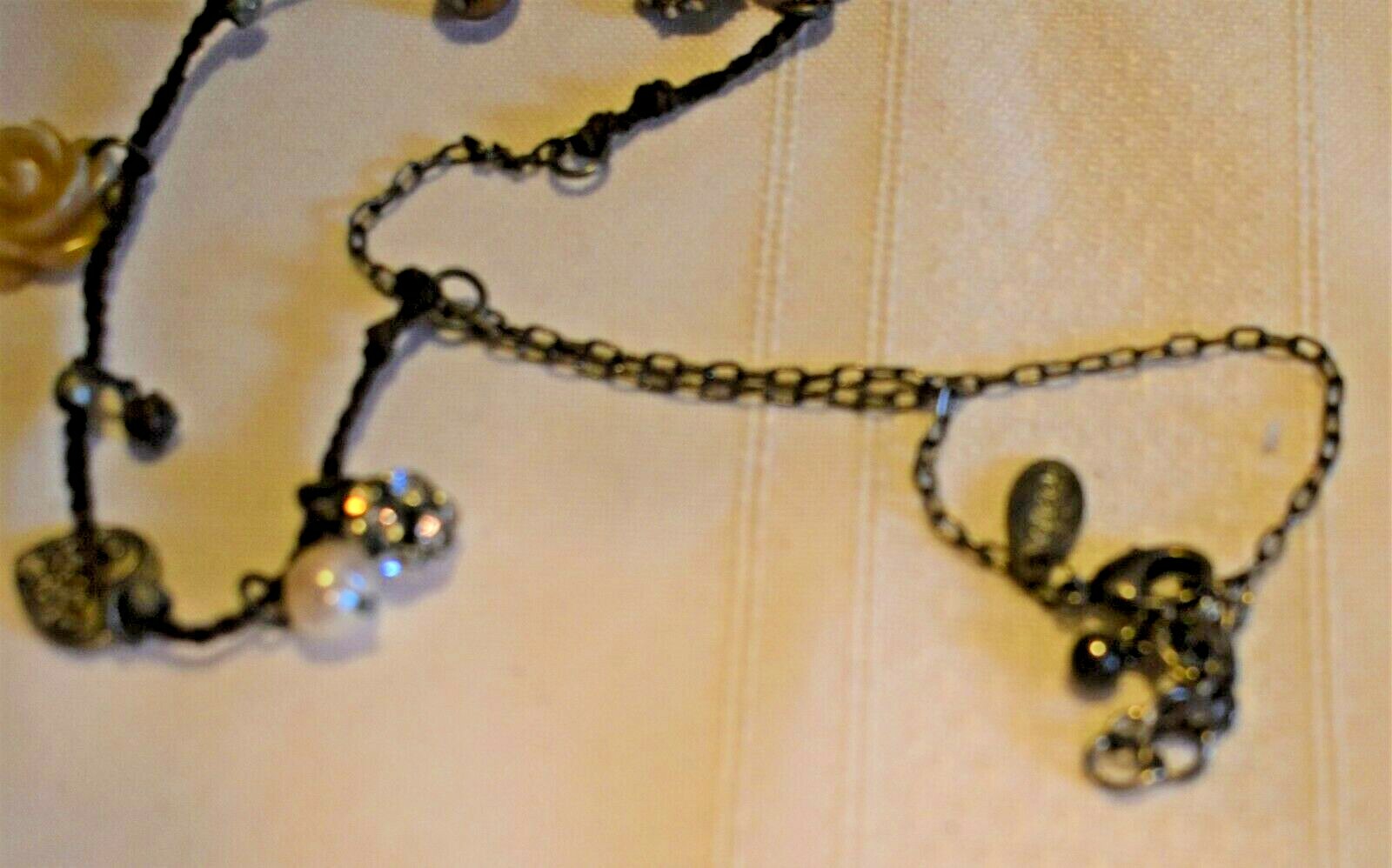 American Eagle Outfitters 16 Inch Necklace with Flowers and Hearts
