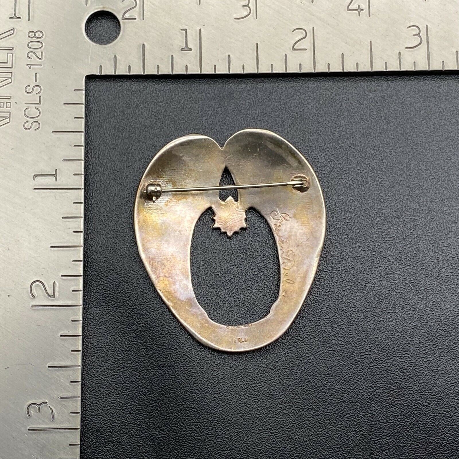 Vintage Gwen Del Swan Star Sterling Silver Pin Brooch