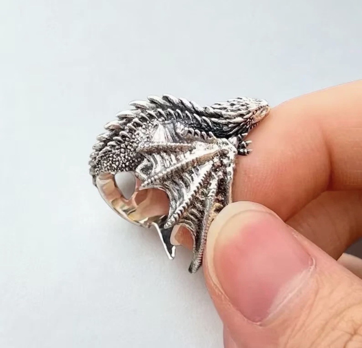 Vintage Gothic Fantasy Adjustable Punk Dragon Ring